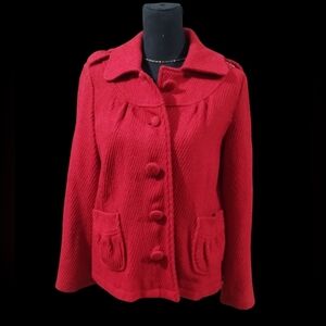 RED VINTAGE PEACOAT.🍒